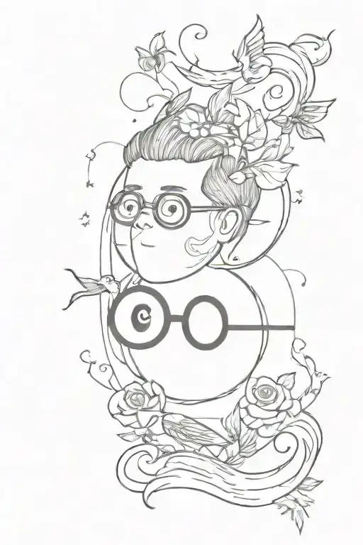 fantasy whimsical Harry Potter inspired tattoo tattoo design idea