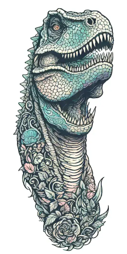 gay dinosaur tattoo design idea
