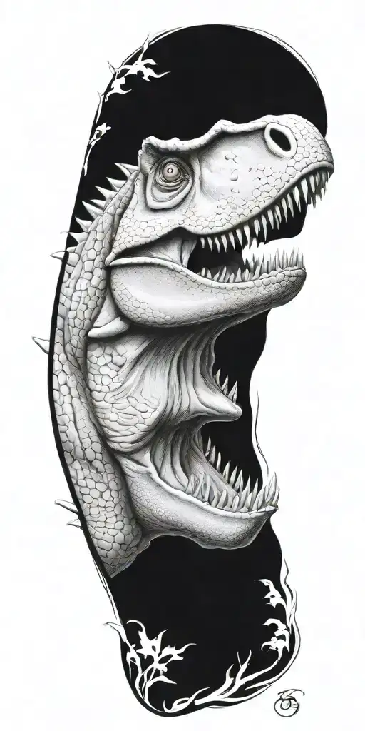 gay dinosaur tattoo design idea