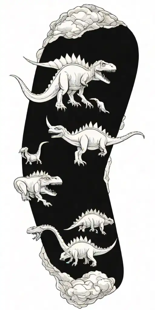 gay dinosaur tattoo design idea