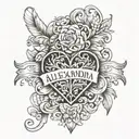 A back tattoo, with the name “Alexandra” the date “01:11:2021” and two hearts, one at the beginning and one at the end tattoo design idea