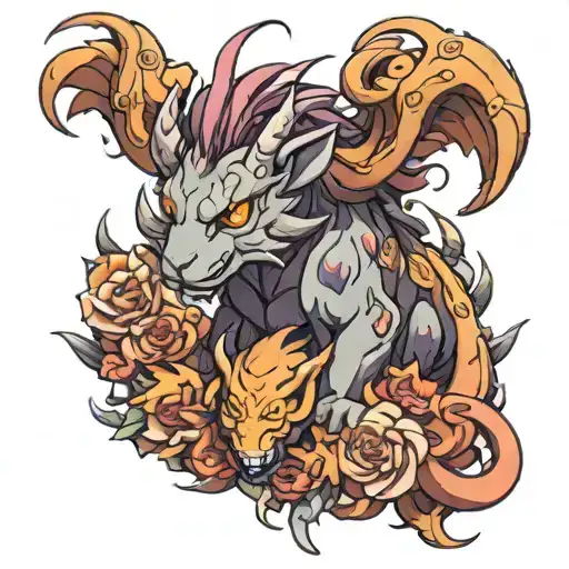 chimera tattoo design idea