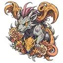 chimera tattoo design idea