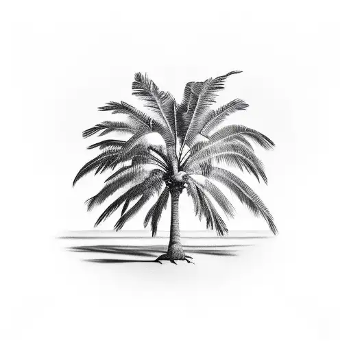 Palm Tree tattoo design idea