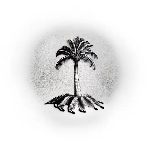 Palm Tree tattoo design idea