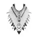 Native American neck  tattoo design idea