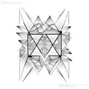 number 444 tattoo design idea