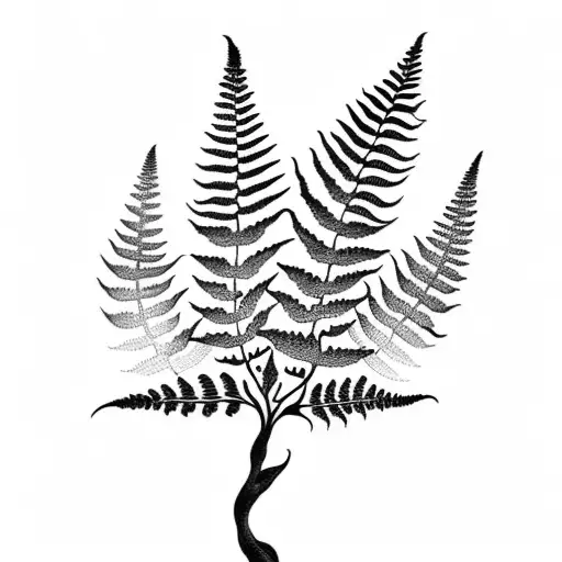 Fern Tree tattoo design idea
