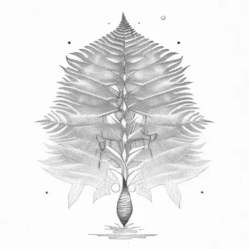 Fern Tree tattoo design idea