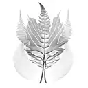 Fern Tree tattoo design idea