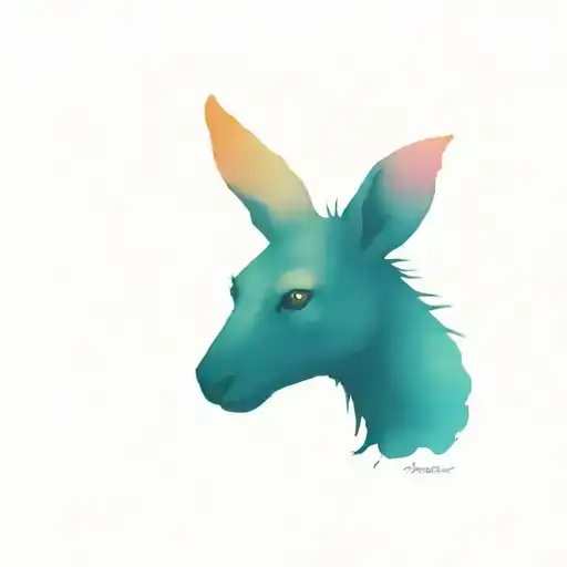 vampire kangaroo colorful tattoo design idea