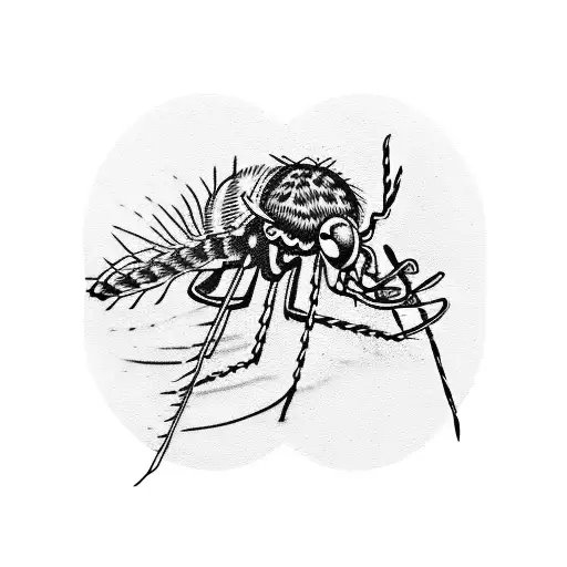 mosquito tattoo design idea