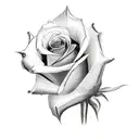  brass knuckles with a rose in the background tattoo design idea