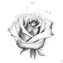  brass knuckles with a rose in the background tattoo design idea