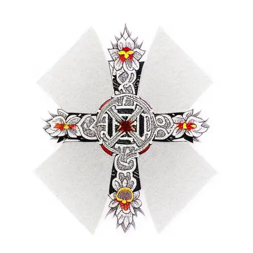 Orthodox Cross  tattoo design idea