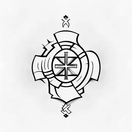 Orthodox Cross  tattoo design idea