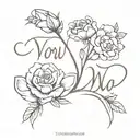 I vow you vow we vow tattoo design idea