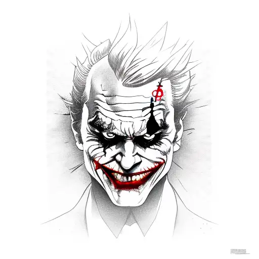 Joker with why so serious quote  tattoo design idea