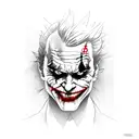 Joker with why so serious quote  tattoo design idea