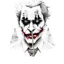 Joker with why so serious quote  tattoo design idea