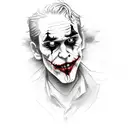 Joker with why so serious quote  tattoo design idea