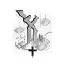 cross with the words Loyalty and Stand on Business  tattoo design idea