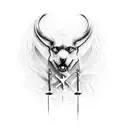 cross with the words Loyalty and Stand on Business  tattoo design idea