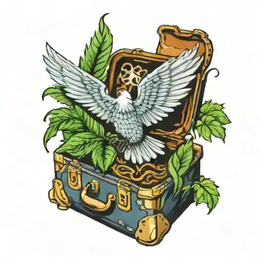 Airport weed suitcase Türkiye tattoo design idea
