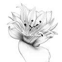 sketch lillies with gemstones tattoo design idea