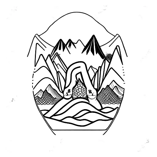 llama and Andes tattoo design idea