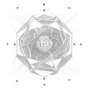 fine line atom perseverance universe tattoo design idea