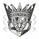 Crown black African tattoo design idea
