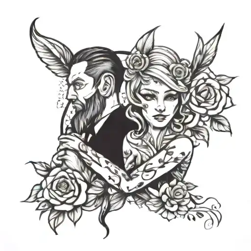 couple tattoo tattoo design idea