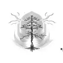 Roronoa zoro yinyan tree of life scorpio  tattoo design idea