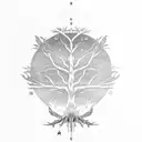 Roronoa zoro yinyan tree of life scorpio  tattoo design idea