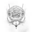 Roronoa zoro yinyan tree of life scorpio  tattoo design idea