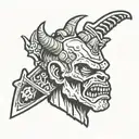 fallout vault boy deathclaw head machete  tattoo design idea