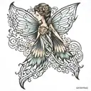 fairy wings tattoo design idea