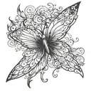 fairy wings tattoo design idea