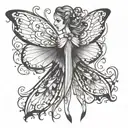 fairy wings tattoo design idea