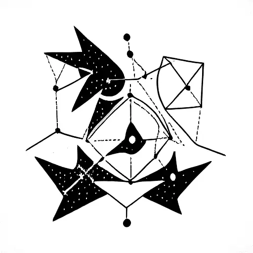 Combination of Taurus and Leo zodiacal constellations tattoo design idea