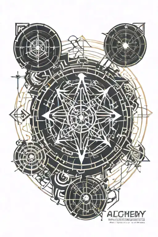 alchemy transmutation circle tattoo design idea
