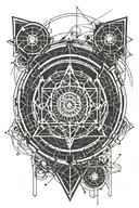 alchemy transmutation circle tattoo design idea