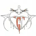 vampire bites blood dripping tattoo design idea