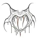vampire bites blood dripping tattoo design idea