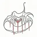 vampire bites blood dripping tattoo design idea