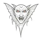 vampire bites name tattoo design idea