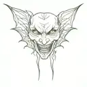 vampire bites name tattoo design idea