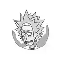 rick an morty stuff going out a portal tattoo design idea