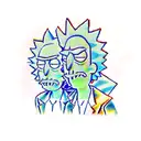 rick an morty stuff going out a portal tattoo design idea